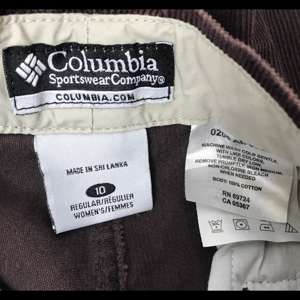 Columbia Womans Brown Corduroy Jeans Size 10 Straight Leg‎ - Picture 6 of 7
